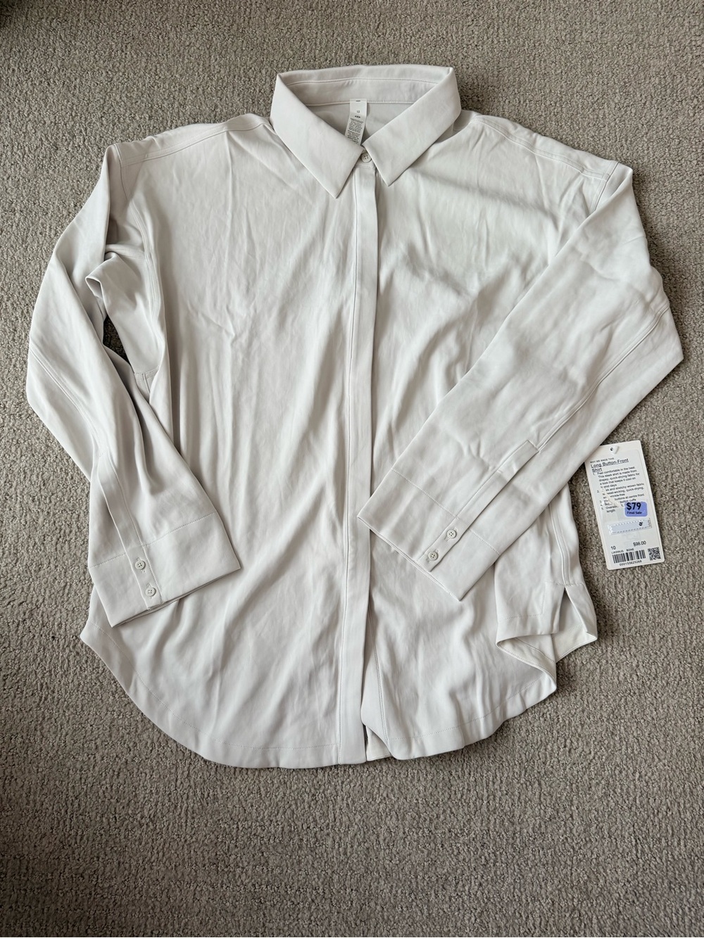 lululemon athletica Women's Button-Down Shirt - Off-White
